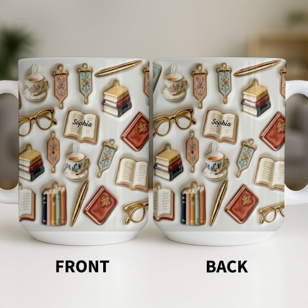 Celebrate Your Love for Reading and Writing - Personalized Custom Coffee Mug - BLV082_MG Celebrate Your Love for Reading and Writing - Personalized Custom Coffee Mug - BLV082_MG