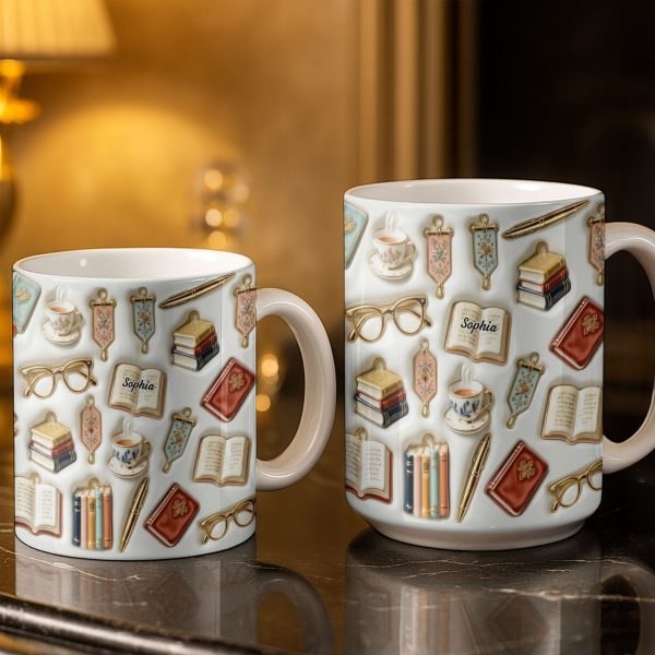 Celebrate Your Love for Reading and Writing - Personalized Custom Coffee Mug - BLV082_MG Celebrate Your Love for Reading and Writing - Personalized Custom Coffee Mug - BLV082_MG