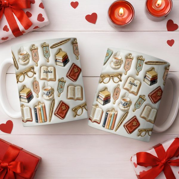 Celebrate Your Love for Reading and Writing - Personalized Custom Coffee Mug - BLV082_MG Celebrate Your Love for Reading and Writing - Personalized Custom Coffee Mug - BLV082_MG