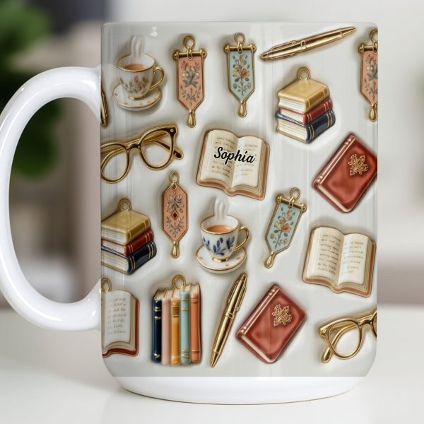 Celebrate Your Love for Reading and Writing - Personalized Custom Coffee Mug - BLV082_MG Celebrate Your Love for Reading and Writing - Personalized Custom Coffee Mug - BLV082_MG