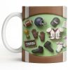 Celebrate Your Sports Achievements, Football And Helmet Design - Personalized Custom Coffee Mug - SPORT072_MG