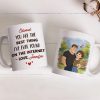 Ceramic Mug Personalized with Sweet Internet Love Message, Park Couple Art, Unique Valentine's Day Gift for Couple Ceramic Mug Personalized with Sweet Internet Love Message, Park Couple Art, Unique Valentine's Day Gift for Couple