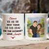 Ceramic Mug Personalized with Sweet Internet Love Message, Park Couple Art, Unique Valentine's Day Gift for Couple Ceramic Mug Personalized with Sweet Internet Love Message, Park Couple Art, Unique Valentine's Day Gift for Couple