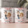 Ceramic Mug With Playful Valentine Hearts and Kiss Prints, Personalized Couple Gift, Funny Romantic Daily Coffee Surprise Ceramic Mug With Playful Valentine Hearts and Kiss Prints, Personalized Couple Gift, Funny Romantic Daily Coffee Surprise
