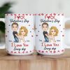 Ceramic Mug With Playful Valentine Hearts and Kiss Prints, Personalized Couple Gift, Funny Romantic Daily Coffee Surprise Ceramic Mug With Playful Valentine Hearts and Kiss Prints, Personalized Couple Gift, Funny Romantic Daily Coffee Surprise