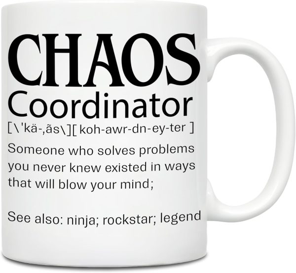 Chaos Coordinator Coffee Mug, Funny Appreciation Gift for Boss Manager Teacher Nurse Mom, Birthday Christmas Gift Chaos Coordinator Coffee Mug, Funny Appreciation Gift for Boss Manager Teacher Nurse Mom, Birthday Christmas Gift