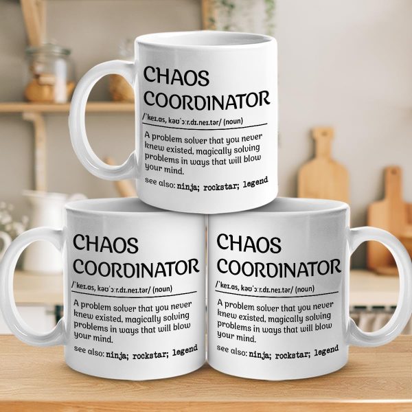 Chaos Coordinator Coffee Mug, Funny Gift for Boss Lady Teacher Mom Manager, Appreciation Birthday Christmas Gift Chaos Coordinator Coffee Mug, Funny Gift for Boss Lady Teacher Mom Manager, Appreciation Birthday Christmas Gift