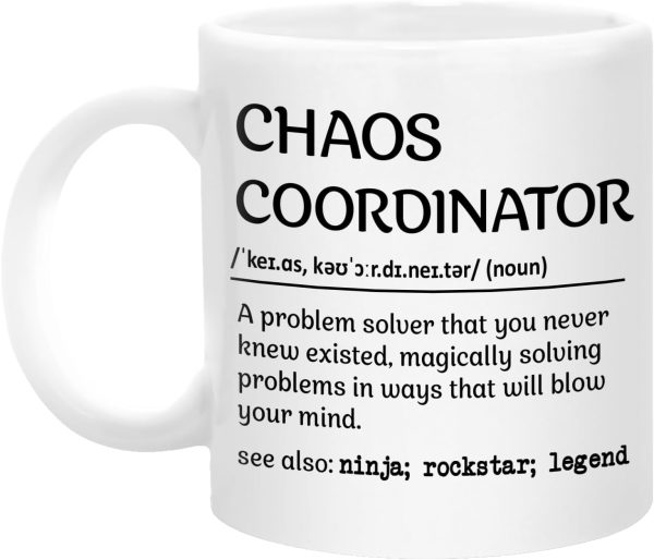 Chaos Coordinator Coffee Mug, Funny Gift for Boss Lady Teacher Mom Manager, Appreciation Birthday Christmas Gift Chaos Coordinator Coffee Mug, Funny Gift for Boss Lady Teacher Mom Manager, Appreciation Birthday Christmas Gift