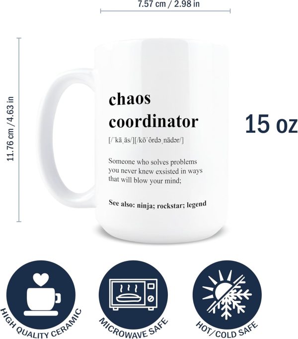 Chaos Coordinator Coffee Mug, Funny Gift for Teacher Boss Manager Coworker, Birthday Christmas Appreciation Gift Chaos Coordinator Coffee Mug, Funny Gift for Teacher Boss Manager Coworker, Birthday Christmas Appreciation Gift