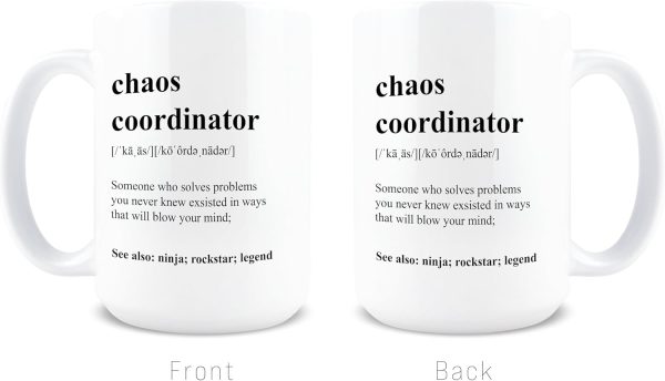 Chaos Coordinator Coffee Mug, Funny Gift for Teacher Boss Manager Coworker, Birthday Christmas Appreciation Gift Chaos Coordinator Coffee Mug, Funny Gift for Teacher Boss Manager Coworker, Birthday Christmas Appreciation Gift
