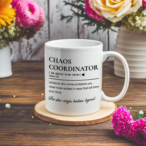 Chaos Coordinator Coffee Mug, Funny Office Gift for Boss Manager Coworker, Birthday Christmas Appreciation Gift Chaos Coordinator Coffee Mug, Funny Office Gift for Boss Manager Coworker, Birthday Christmas Appreciation Gift
