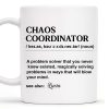Chaos Coordinator Magical Problem Solver Mug - Personalized Custom Coffee Mug - COL051_MG Chaos Coordinator Magical Problem Solver Mug - Personalized Custom Coffee Mug - COL051_MG