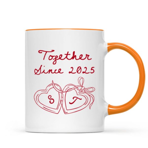 Cheers To Forever Couple Custom Heart Locket - Personalized Mug - Gift For Her, Gift For Him Cheers To Forever Couple Custom Heart Locket - Personalized Mug - Gift For Her, Gift For Him