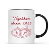 Cheers To Forever Couple Custom Heart Locket - Personalized Mug - Gift For Her, Gift For Him Cheers To Forever Couple Custom Heart Locket - Personalized Mug - Gift For Her, Gift For Him