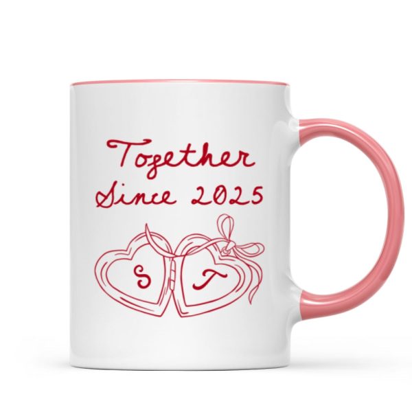 Cheers To Forever Couple Custom Heart Locket - Personalized Mug - Gift For Her, Gift For Him Cheers To Forever Couple Custom Heart Locket - Personalized Mug - Gift For Her, Gift For Him