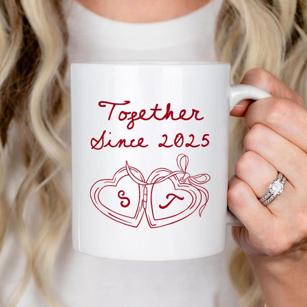 Cheers To Forever Couple Custom Heart Locket - Personalized Mug - Gift For Her, Gift For Him Cheers To Forever Couple Custom Heart Locket - Personalized Mug - Gift For Her, Gift For Him