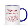 Cheers To Forever Couple Custom Heart Locket - Personalized Mug - Gift For Her, Gift For Him Cheers To Forever Couple Custom Heart Locket - Personalized Mug - Gift For Her, Gift For Him