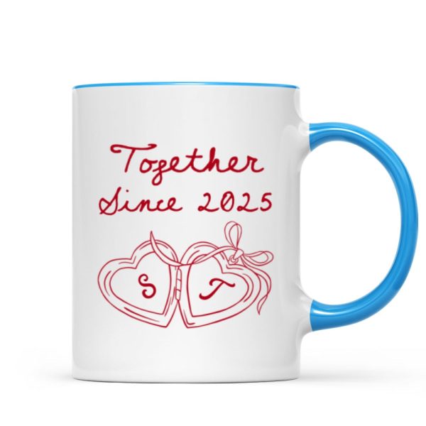 Cheers To Forever Couple Custom Heart Locket - Personalized Mug - Gift For Her, Gift For Him Cheers To Forever Couple Custom Heart Locket - Personalized Mug - Gift For Her, Gift For Him