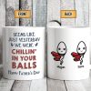 Chillin' In Dad Balls Personalized Custom Father's Day Mug DA199 890483 Chillin' In Dad Balls Personalized Custom Father's Day Mug DA199 890483