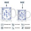 Chinoiserie Toile Dog - Personalized White Edge-to-Edge Mug Chinoiserie Toile Dog - Personalized White Edge-to-Edge Mug