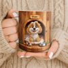 Choco, Cute Dog In A Cozy Dog House - Personalized Custom Coffee Mug - DOG135_MG Choco, Cute Dog In A Cozy Dog House - Personalized Custom Coffee Mug - DOG135_MG
