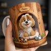Choco, Cute Dog In A Cozy Dog House - Personalized Custom Coffee Mug - DOG135_MG Choco, Cute Dog In A Cozy Dog House - Personalized Custom Coffee Mug - DOG135_MG