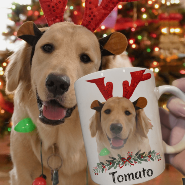 Christmas Custom Dog Cat Photo Coffee Mug Christmas Custom Dog Cat Photo Coffee Mug