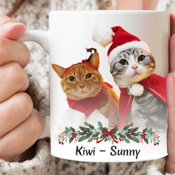 Christmas Custom Dog Cat Photo Coffee Mug Christmas Custom Dog Cat Photo Coffee Mug