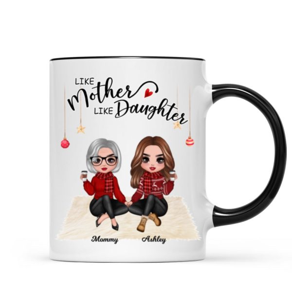 Christmas Doll Women Sitting Mother And Daughters Personalized Mug Christmas Doll Women Sitting Mother And Daughters Personalized Mug