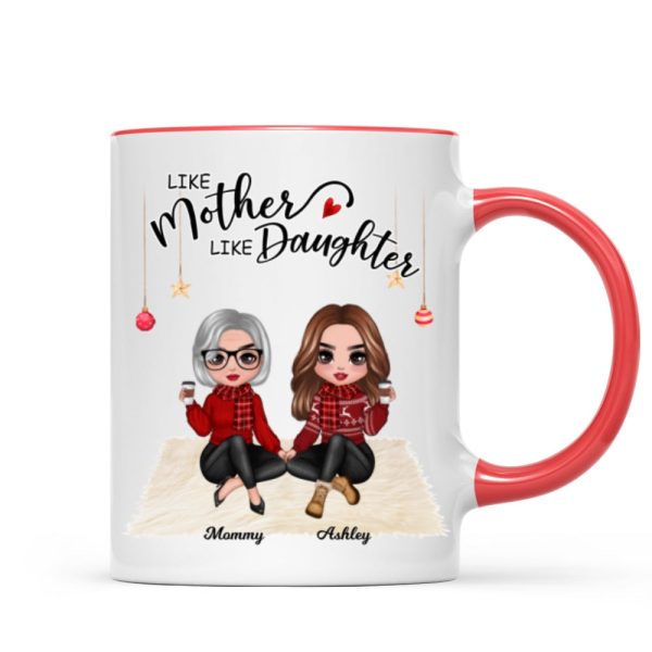 Christmas Doll Women Sitting Mother And Daughters Personalized Mug Christmas Doll Women Sitting Mother And Daughters Personalized Mug