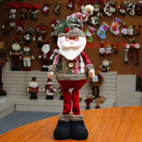 Christmas Plush Doll Set - Snowman & Santa for Festive Home Decor Christmas Plush Doll Set - Snowman & Santa for Festive Home Decor