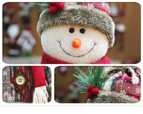 Christmas Plush Doll Set - Snowman & Santa for Festive Home Decor Christmas Plush Doll Set - Snowman & Santa for Festive Home Decor