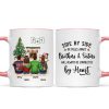Christmas Side By Side Or Miles Apart Sisters Brothers Siblings Besties Personalized Mug Christmas Side By Side Or Miles Apart Sisters Brothers Siblings Besties Personalized Mug