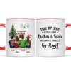 Christmas Side By Side Or Miles Apart Sisters Brothers Siblings Besties Personalized Mug Christmas Side By Side Or Miles Apart Sisters Brothers Siblings Besties Personalized Mug