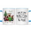 Christmas Side By Side Or Miles Apart Sisters Brothers Siblings Besties Personalized Mug Christmas Side By Side Or Miles Apart Sisters Brothers Siblings Besties Personalized Mug