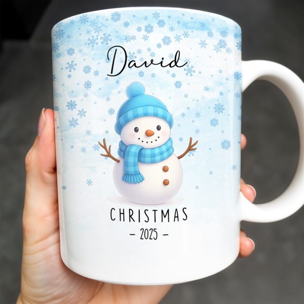 Christmas Snowman And Snowflakes Design - Personalized Custom Coffee Mug - XMAS083_MG Christmas Snowman And Snowflakes Design - Personalized Custom Coffee Mug - XMAS083_MG
