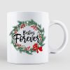 Christmas Wreath Doll Besties Standing Personalized Mug Christmas Wreath Doll Besties Standing Personalized Mug