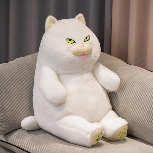 Chubby Black Cat Plush Stuffed Toy Soft Decorative Pillow