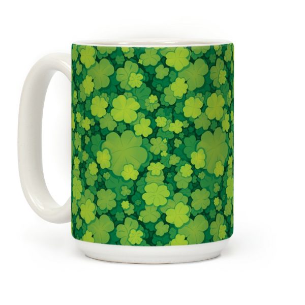 Clover Patch Pattern Coffee Mug Clover Patch Pattern Coffee Mug