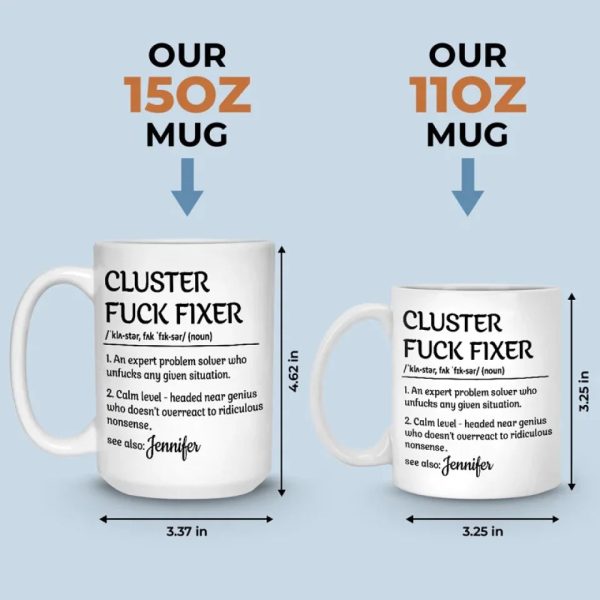 Cluster Fixer Definition - Coworker Personalized Custom Mug - Gift For Coworkers, Work Friends, Colleagues Cluster Fixer Definition - Coworker Personalized Custom Mug - Gift For Coworkers, Work Friends, Colleagues