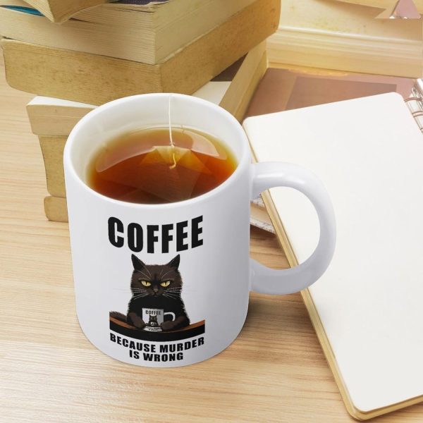 Coffee Because Murder Is Wrong Coffee Mug Funny Sarcastic Adult Humor Gift for Friends Coworkers Coffee Because Murder Is Wrong Coffee Mug Funny Sarcastic Adult Humor Gift for Friends Coworkers