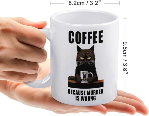 Coffee Because Murder Is Wrong Coffee Mug Funny Sarcastic Adult Humor Gift for Friends Coworkers Coffee Because Murder Is Wrong Coffee Mug Funny Sarcastic Adult Humor Gift for Friends Coworkers