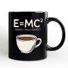 Coffee Equation Personalized Mug, E=MC2 Funny Workday Gift for Caffeinated Office Workers with Custom Name Coffee Equation Personalized Mug, E=MC2 Funny Workday Gift for Caffeinated Office Workers with Custom Name