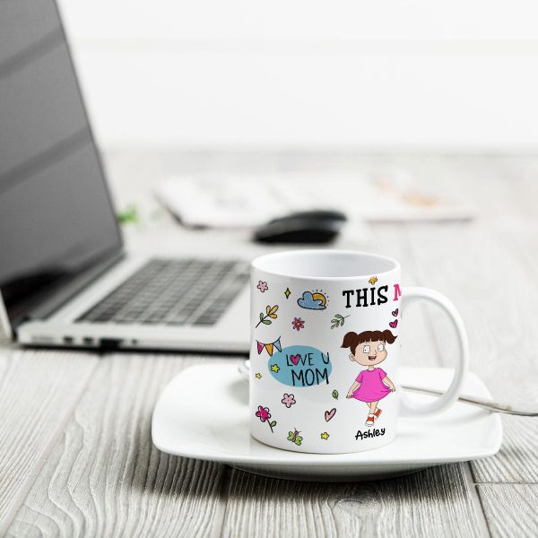 Colorful Kids This Mom Belongs To Personalized Mug