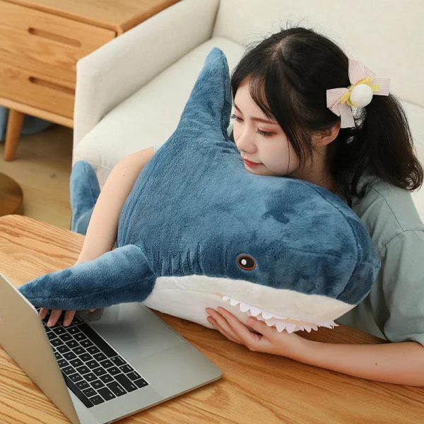 Colorful Shark Plush Pillow