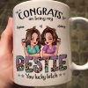 Congrats On Being My Bestie Pretty Sassy Girls Personalized Mug