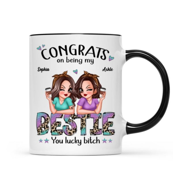 Congrats On Being My Bestie Pretty Sassy Girls Personalized Mug