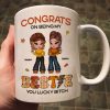 Congrats On Being My Bestie Sister Fall Season Y2K Style Personalized Mug