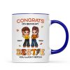 Congrats On Being My Bestie Sister Fall Season Y2K Style Personalized Mug