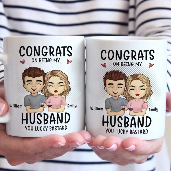 Congrats On Being My Boyfriend - Couple Personalized Custom Mug - Gift For Husband Wife, Anniversary Congrats On Being My Boyfriend - Couple Personalized Custom Mug - Gift For Husband Wife, Anniversary